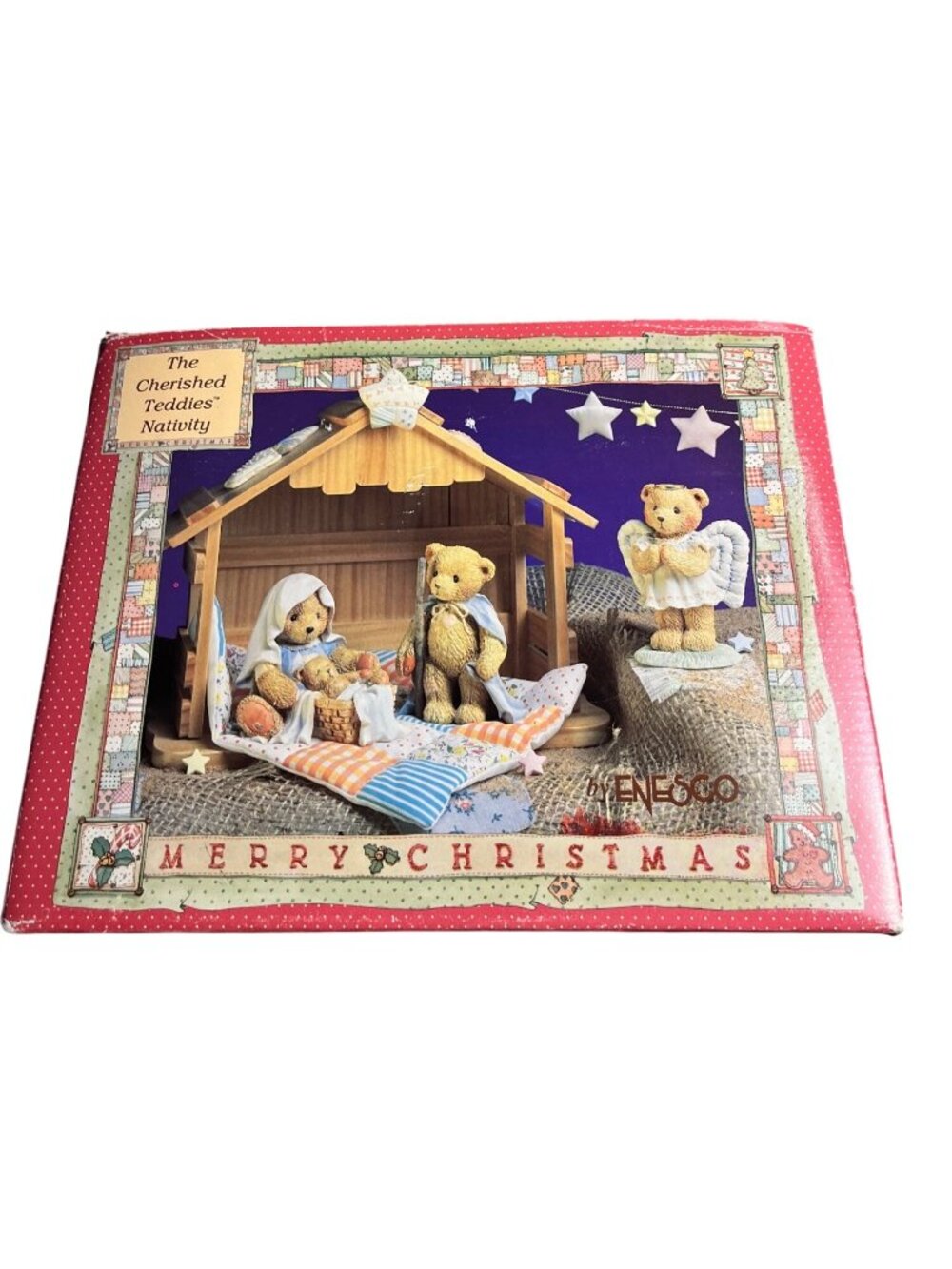 The Cherished Teddies 1993 4-Piece Nativity Scene By Enesco New dead stock